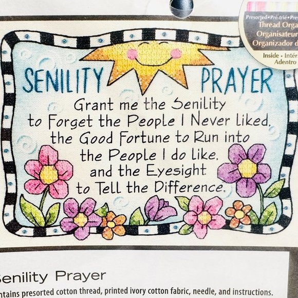 Dimensions Senility Prayer Cross Stitch Kit 7" x 5" - New/Sealed - Picture 2 of 6